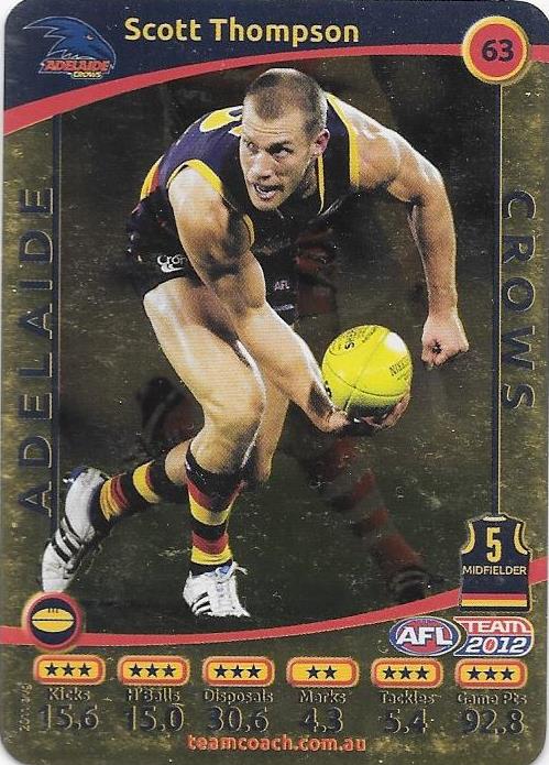 Scott Thompson, Gold, 2012 Teamcoach AFL