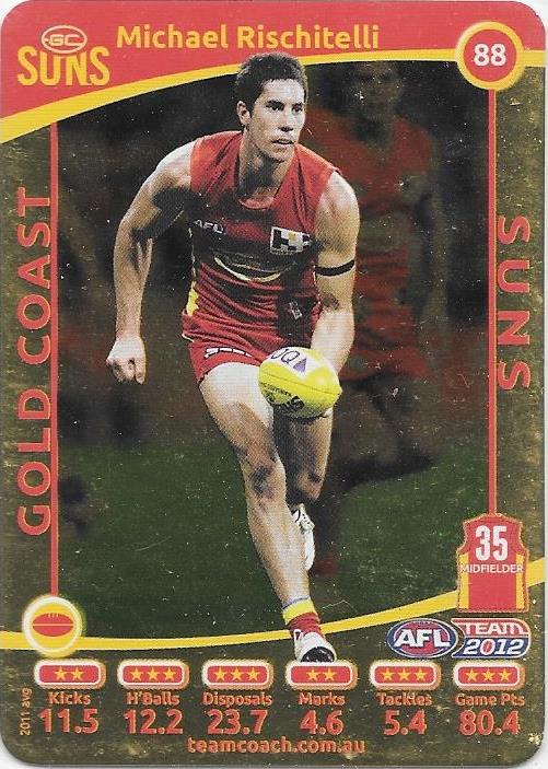 Michael Rischitelli, Gold, 2012 Teamcoach AFL