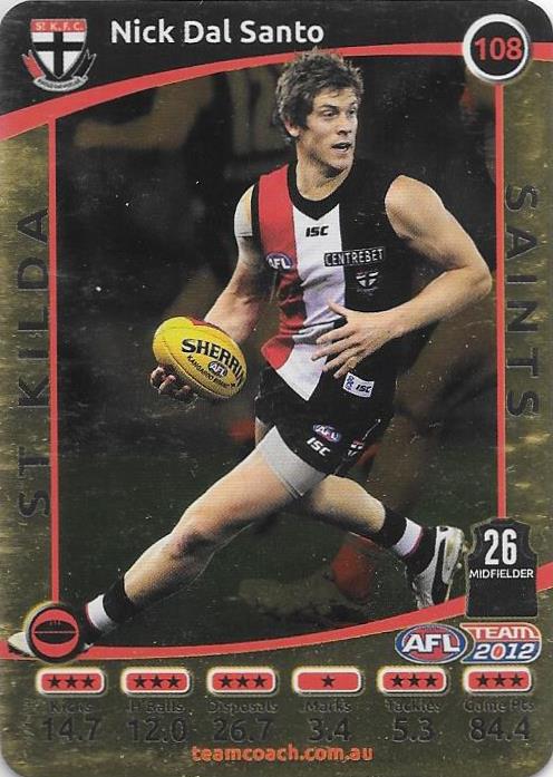 Nick Dal Santo, Gold, 2012 Teamcoach AFL