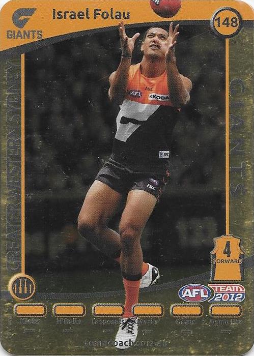 Israel Folau, Gold, 2012 Teamcoach AFL