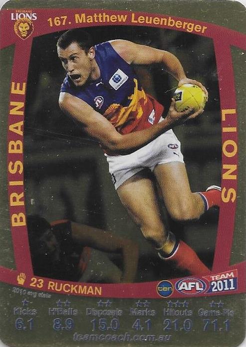 Matthew Leuenberger, Gold, 2011 Teamcoach AFL