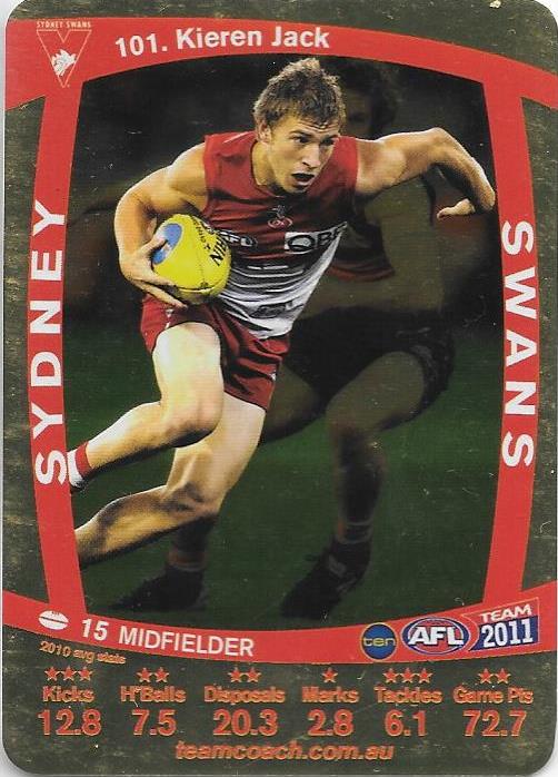 Kieren Jack, Gold, 2011 Teamcoach AFL