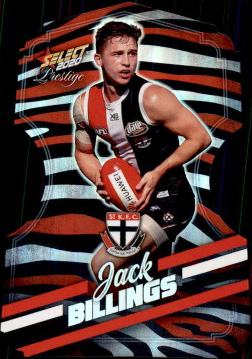 Jack Billings, Zebra Diecut, 2020 Select AFL PRESTIGE Footy Stars