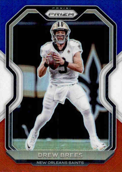 Drew Brees, Red White Blue Prizm, 2020 Panini Prizm Football NFL