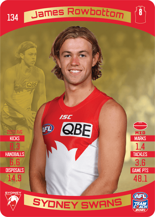 James Rowbottom, Gold, 2021 Teamcoach AFL