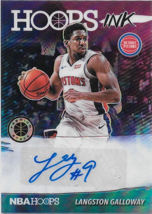 Langston Galloway, Hoops Ink, 2019-20 Panini Hoops Premium Stock Basketball NBA