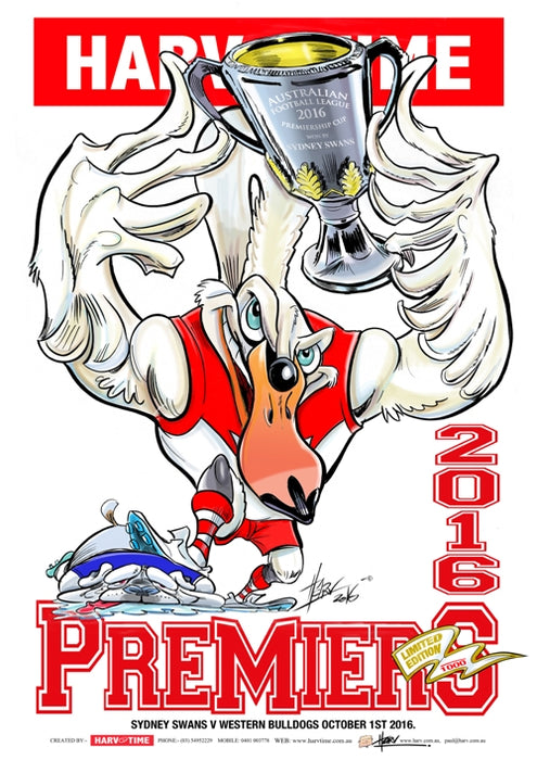 Sydney Swans, 2016 Premiers, Harv Time Poster