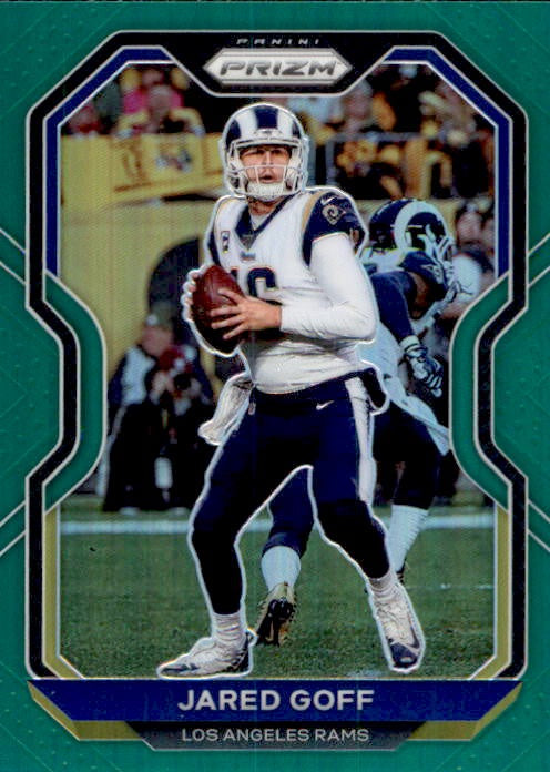 Jared Goff, Green Prizm, 2020 Panini Prizm Football NFL