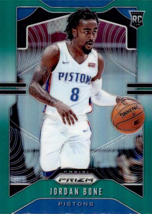 Jordan Bone, RC, 2019-20 Prizm Basketball GREEN Refractor