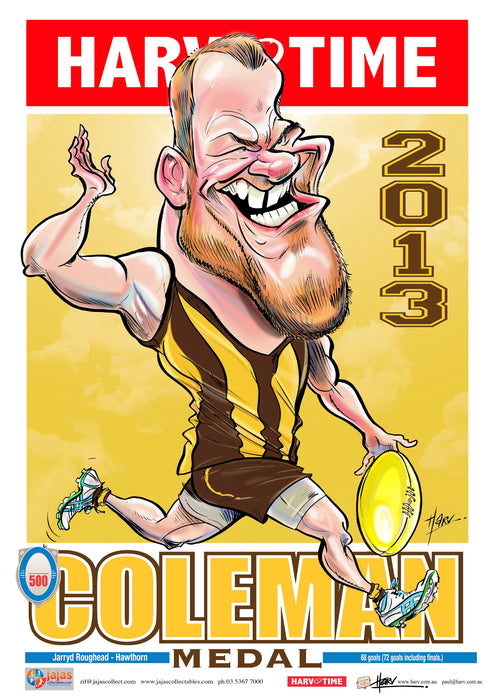 Jarryd Roughead, 2013 Coleman, Harv Time Poster