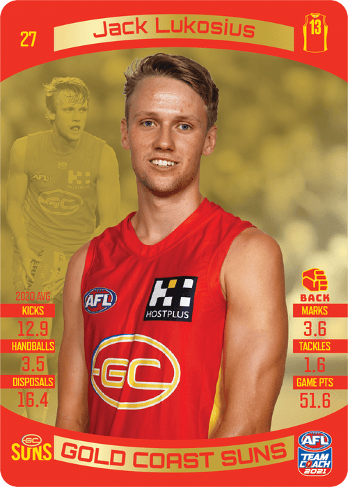 Jack Lukosius, Gold, 2021 Teamcoach AFL