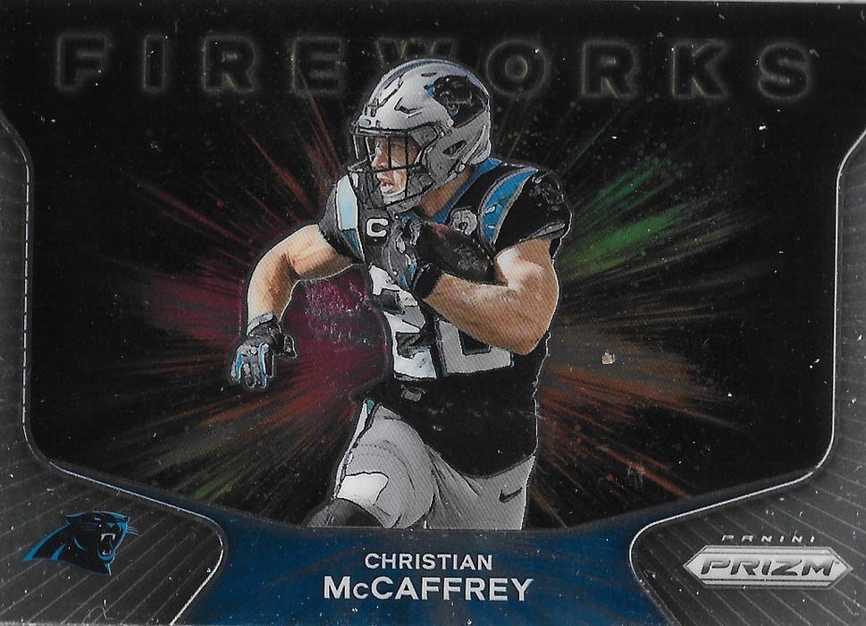 Christian McCaffrey, Fireworks, 2020 Panini Prizm Football NFL