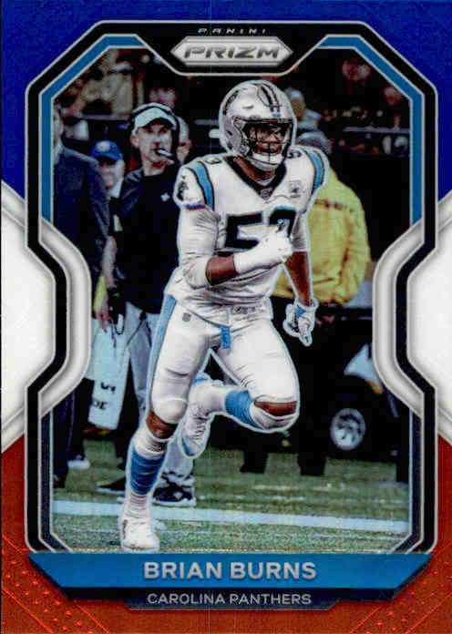 Brian Burns, Red White Blue Prizm, 2020 Panini Prizm Football NFL