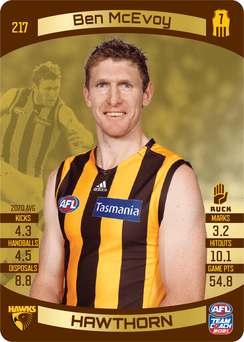 Ben McEvoy, Gold, 2021 Teamcoach AFL