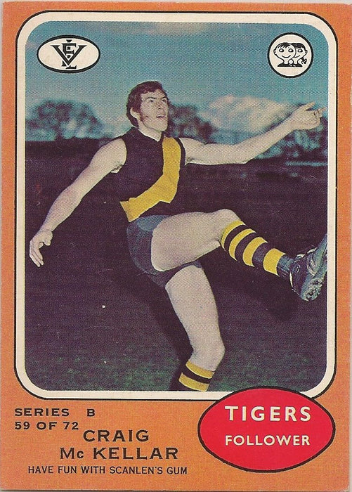 1973 Scanlens VFL Series B, Craig McKellar