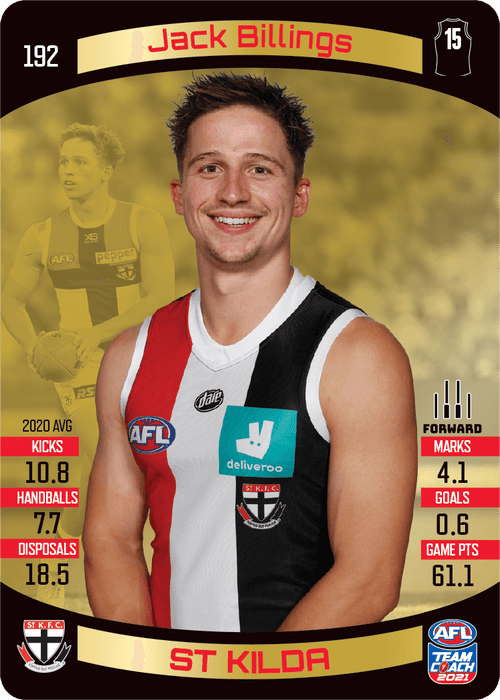 Jack Billings, Gold, 2021 Teamcoach AFL