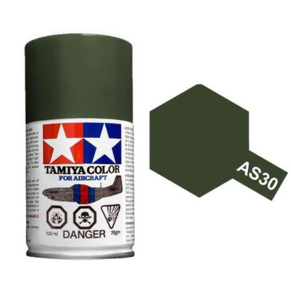 TAMIYA AS-30 DARK GREEN 2 RAF Spray Paint 100ml