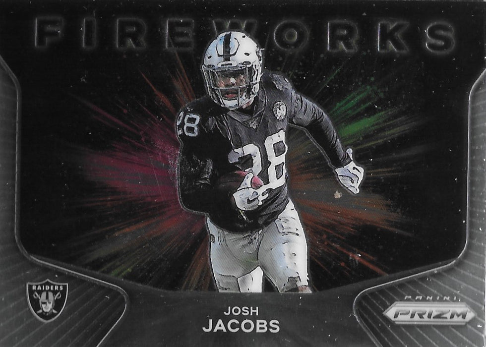 Josh Jacobs, Fireworks, 2020 Panini Prizm Football NFL