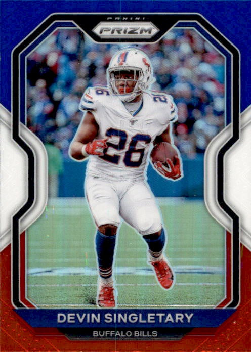 Devin Singletary, Red White Blue Prizm, 2020 Panini Prizm Football NFL