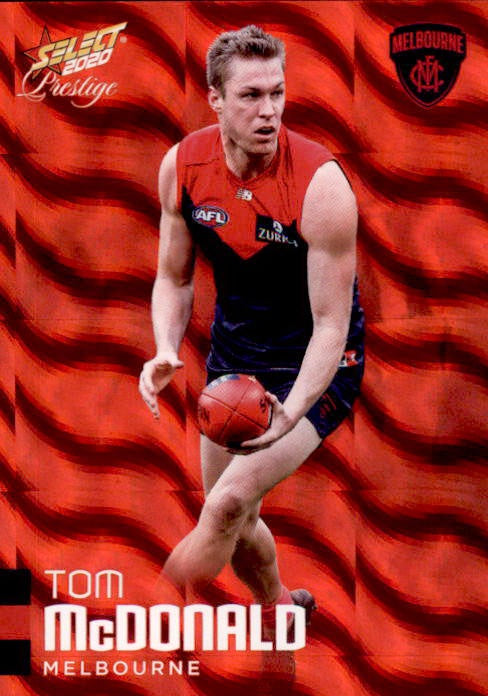 Tom McDonald, Red Parallel, 2020 Select AFL PRESTIGE Footy Stars