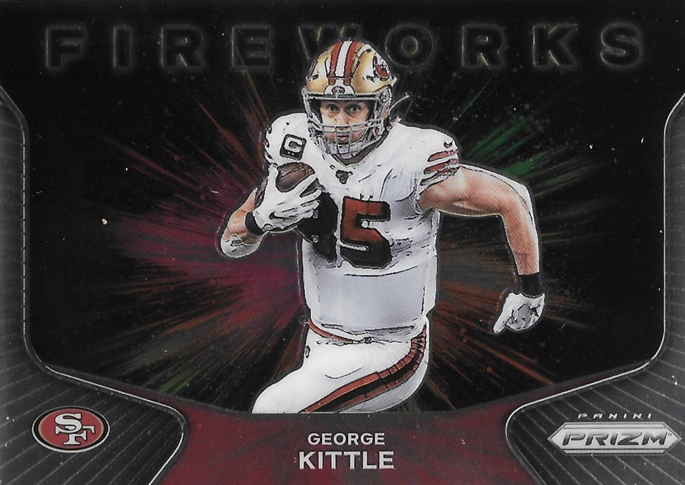 George Kittle, Fireworks, 2020 Panini Prizm Football NFL