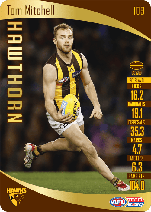 Tom Mitchell, Gold, 2020 Teamcoach AFL