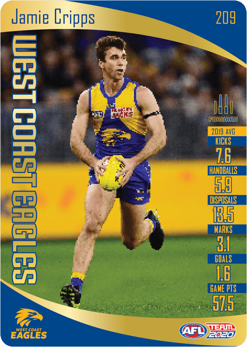 Jamie Cripps, Gold, 2020 Teamcoach AFL