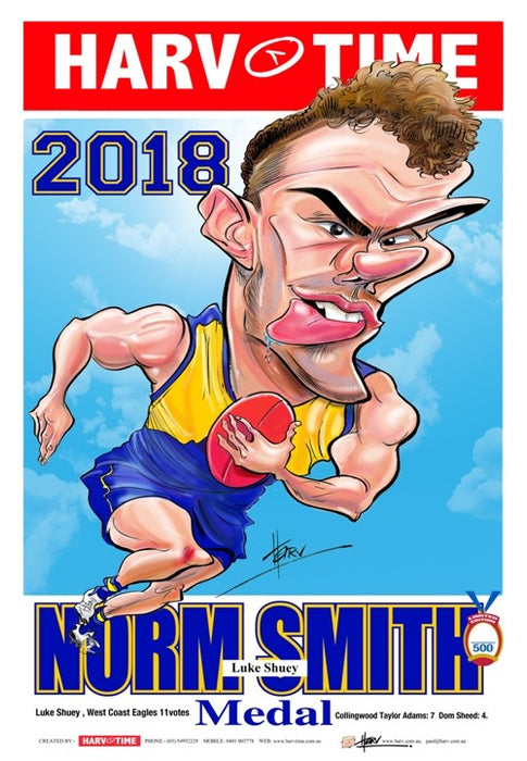 Luke Shuey, 2018 Norm Smith Medal, Harv Time Poster