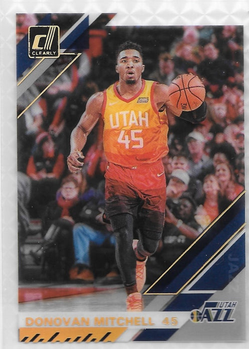 Donovan Mitchell, Gold, 2019-20 Panini Clearly Donruss Basketball NBA