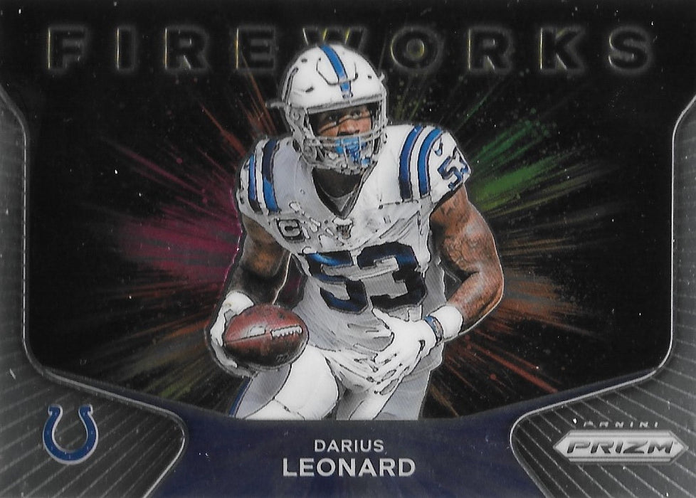 Darius Leonard, Fireworks, 2020 Panini Prizm Football NFL