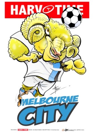Melbourne City, A-League Mascot Harv Time Poster