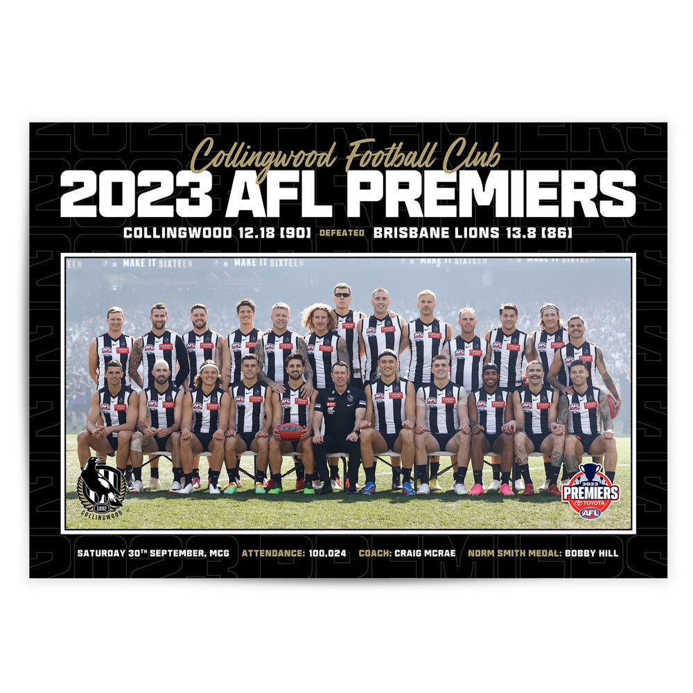 Collingwood 2023 Premiers Wall Poster