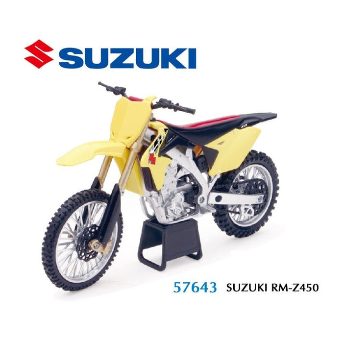 Suzuki RM-Z450 2014 Dirt Bike, 1:12 Diecast with Plastic