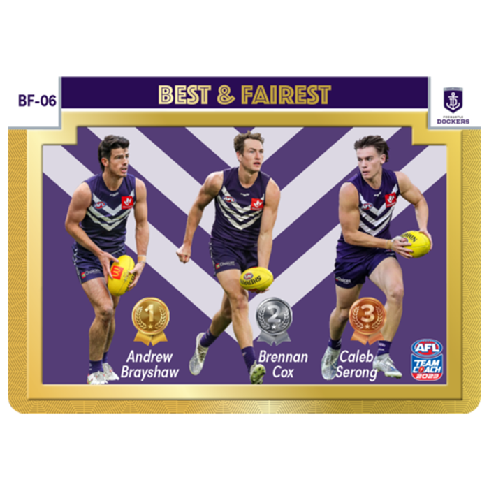 Fremantle Dockers, Gold Best & Fairest, 2023 Teamcoach AFL