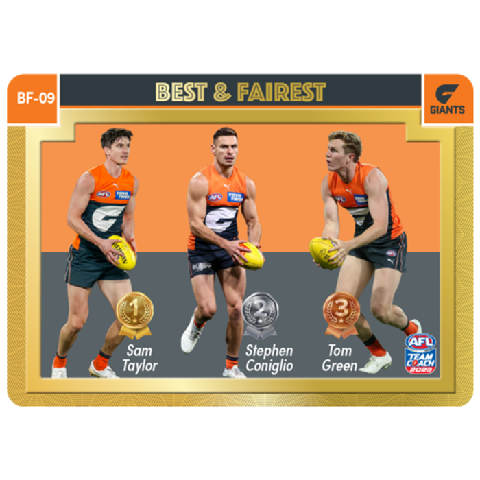 GWS Giants, Gold Best & Fairest, 2023 Teamcoach AFL