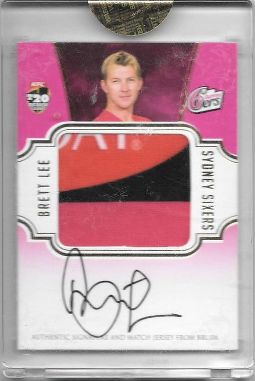 Brett Lee, Jersey Signature Card, 2015-16 TapnPlay BBL CA Cricket