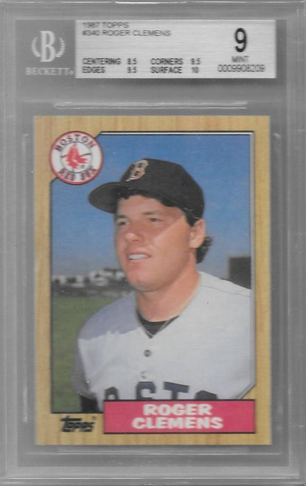 Roger Clemens, 1987 Topps, BGS 9