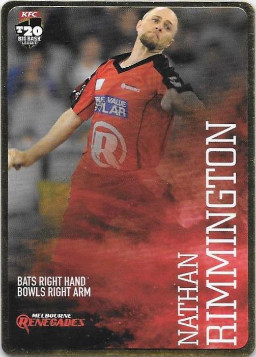 Nathan Rimmington, Gold Parallel, 2014-15 Tap'n'play CA BBL 04 Cricket