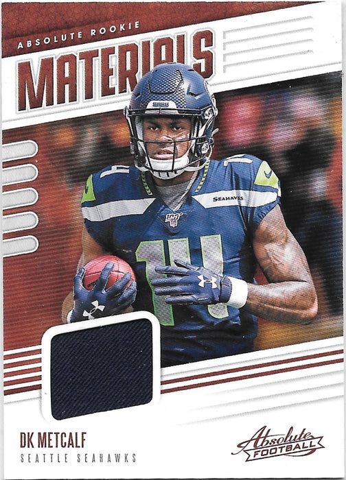 DK Metcalf, RC, Absolute Rookie Materials, 2019 Panini Absolute Football NFL