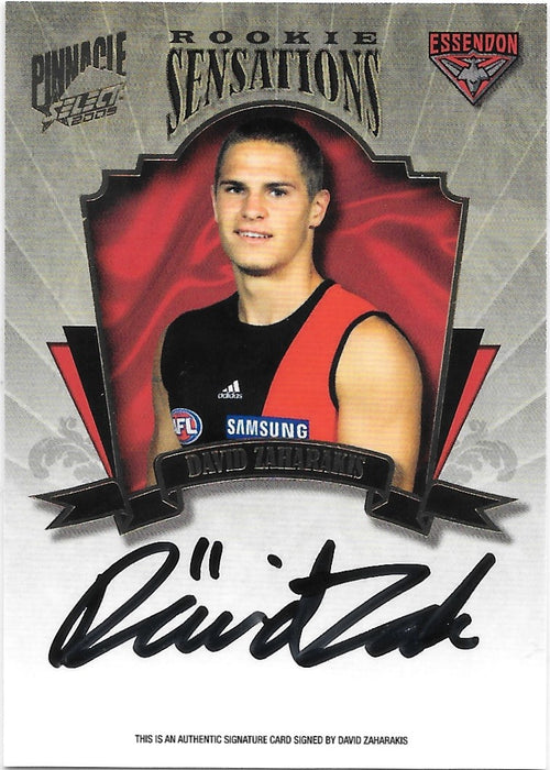 David Zaharakis, Rookie Sensation Signature, 2009 Select AFL Pinnacle