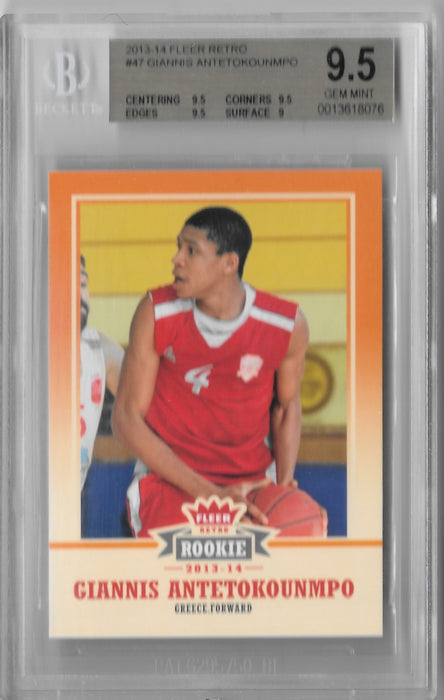 Gianni Antetokounmpo, RC, 2013-14 Fleer Retro Basketball, BGS 9.5