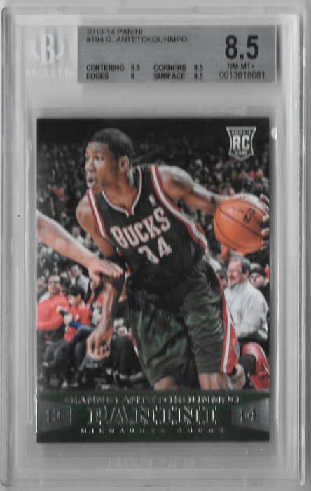 Gianni Antetokounmpo, RC, 2013-14 Panini Basketball, BGS 8.5