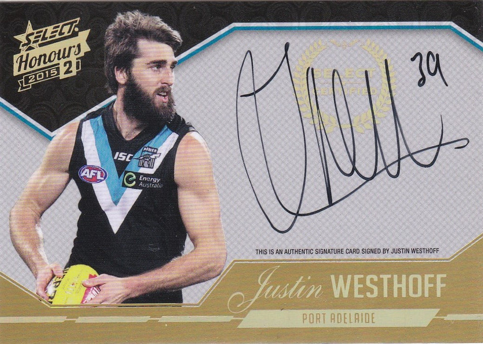 Justin Westhoff, Certified Signature, 2015 Select AFL Honours 2