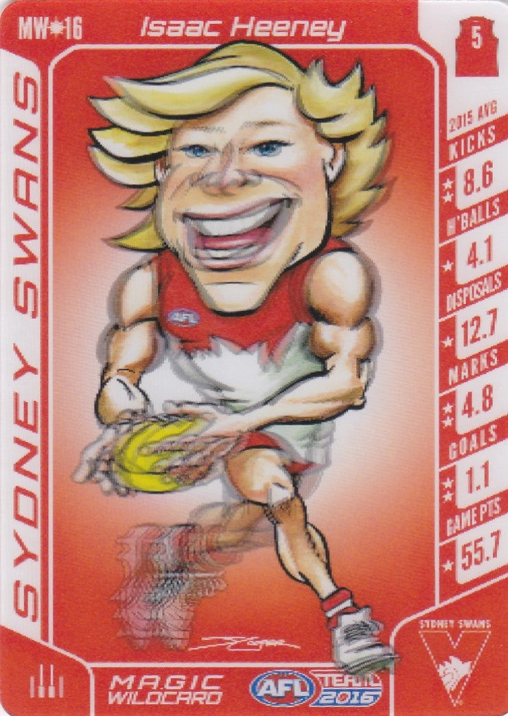 Isaac Heeney, Magic Wildcard, 2016 Teamcoach AFL