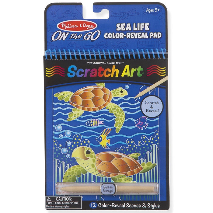 Melissa & Doug - On The Go – Scratch Art – Sea Life