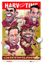 Queensland Maroons Fab 4, Harv Time Poster