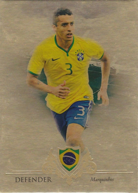 Marquinhos, Gold Parallel, 2016 Futera Unique Soccer