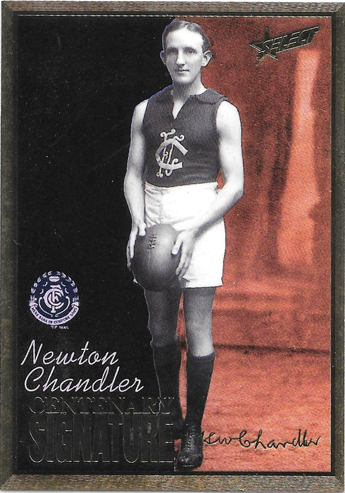 Newton Chandler, Centenary Signature Card, 1996 Select AFL