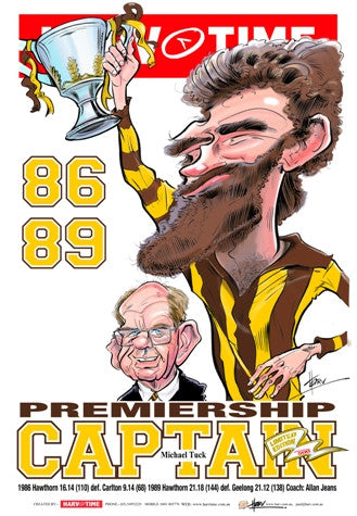 Michael Tuck, Premiership Captain, Harv Time Poster