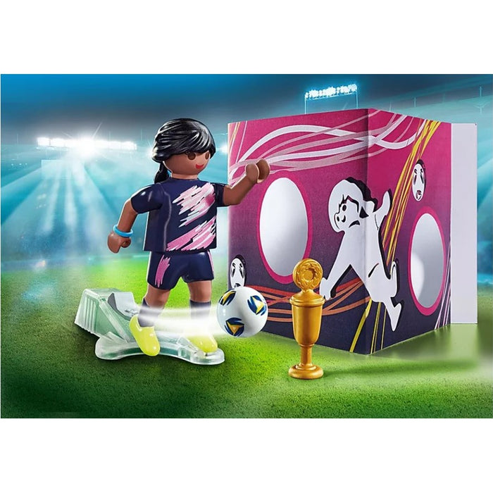 Playmobil 70875 - Female Soccer Player with Goal